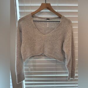 Free People 100% Cashmere Cropped sweater